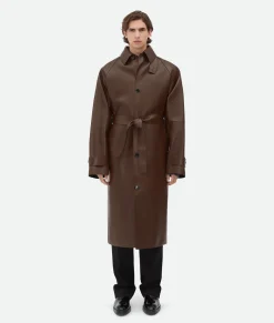 Bonded Leather Trench Coat