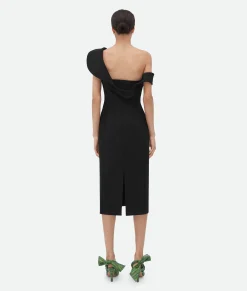 Bonded Wool Tricotine Bustier Dress