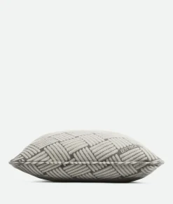 Cashmere Cushion With Intreccio Motif