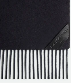 Cashmere Scarf With Leather Patch