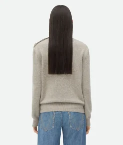 Cashmere Sweater With Knot Buttons