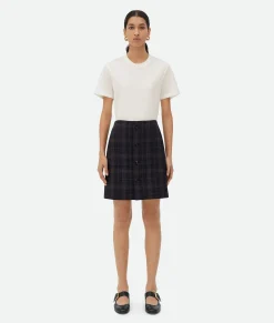 Checked Cotton Mouline Skirt