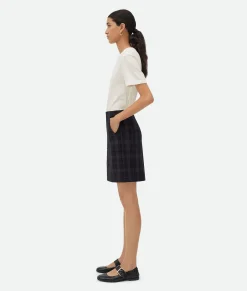 Checked Cotton Mouline Skirt