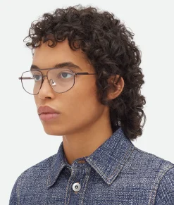 Classic Metal Aviator Eyeglasses