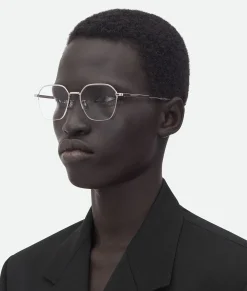 Classic Metal Semi Rimless Panthos Eyeglasses