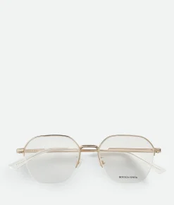 Classic Metal Semi Rimless Panthos Eyeglasses