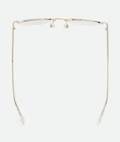 Classic Metal Semi Rimless Panthos Eyeglasses