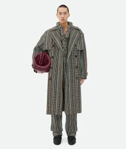 Cotton Check Trench Coat