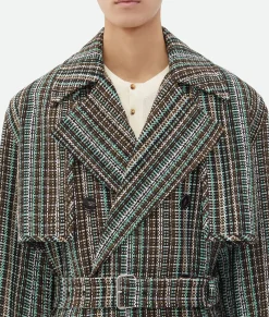 Cotton Check Trench Coat