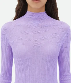 Cotton Flowers High Neck Jumper