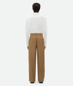 Cotton Gabardine Cargo Trousers