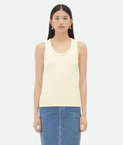 Cotton Rib Tank Top With Label