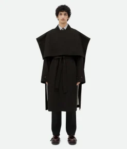 Cotton Silk Cape With Check Lining