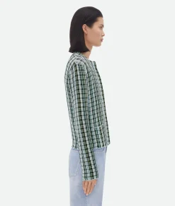 Cotton Viscose Check Jacket