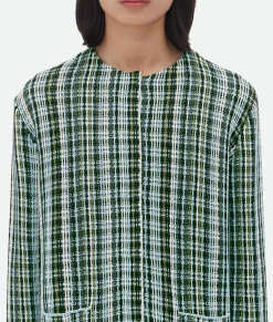 Cotton Viscose Check Jacket