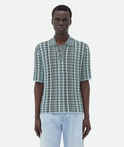 Cotton Viscose Check Polo