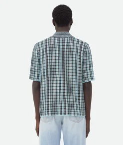 Cotton Viscose Check Polo