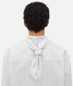 Crisp Cotton Silk Check Bandana Shirt