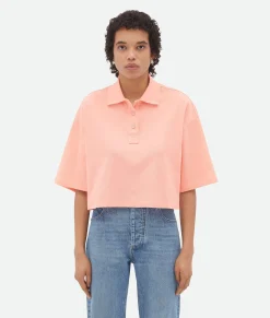 Cropped Cotton Piquet Polo