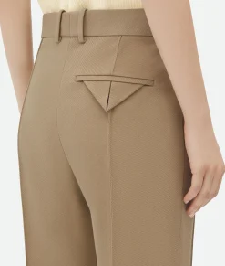 Curved Cotton Trousers