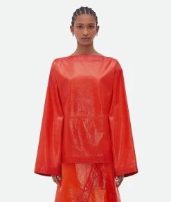 Dégradé Effect Leather Top