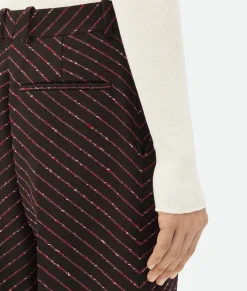 Diagonal Boucle Pinstripe Trousers