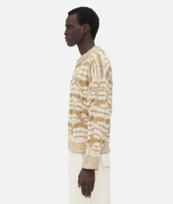 Distorted Stripe Cotton Jumper