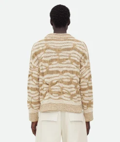 Distorted Stripe Cotton Jumper
