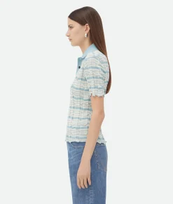 Distorted Stripe Cotton Polo