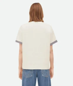 Double Layer Striped Cotton T/Shirt