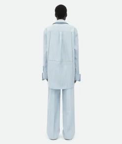 English Embroidery Viscose And Silk Shirt