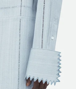 English Embroidery Viscose And Silk Shirt