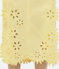 English Embroidery Viscose And Silk Dress