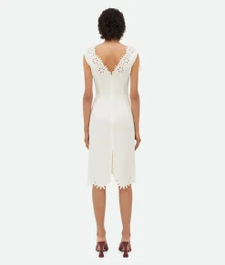 English Embroidery Viscose And Silk Dress