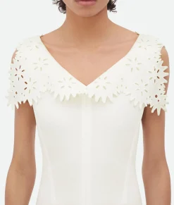 English Embroidery Viscose And Silk Dress