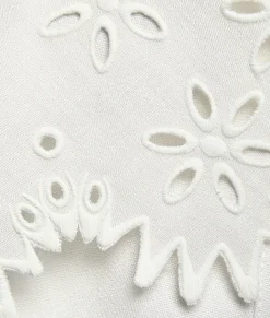 English Embroidery Viscose And Silk Dress