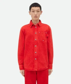 Faded Color Washed Denim Shirt