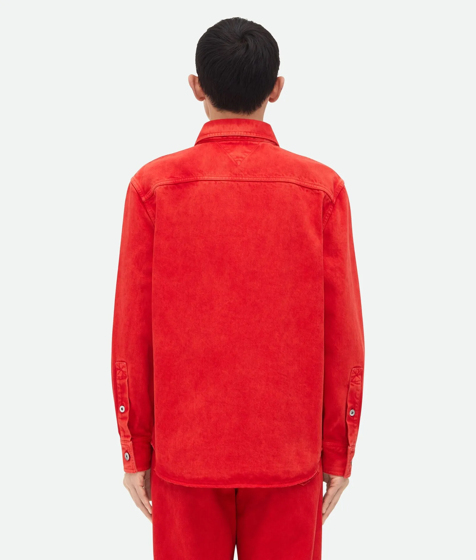 Faded Color Washed Denim Shirt