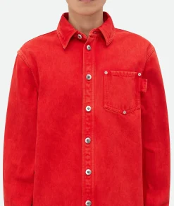 Faded Color Washed Denim Shirt