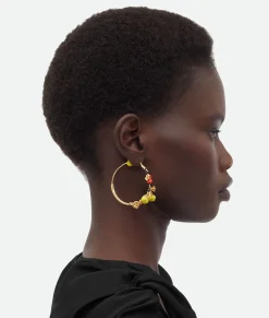 Flower Hoop Earrings