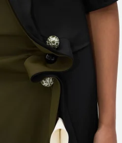 Fluid Viscose Piercing Dress