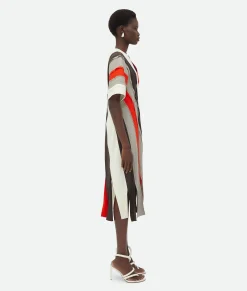 Fluid Viscose Stripe Dress