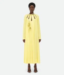 Fluid Viscose Twill Long Dress