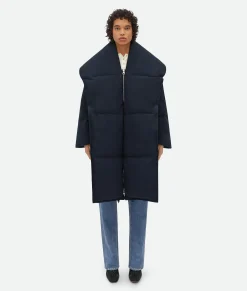 Frosted Poplin Long Puffer Jacket
