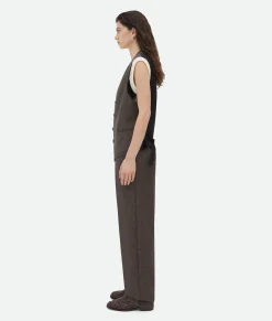 Houndstooth Wool Gilet With Label