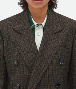 Houndstooth Wool Jacket With Label