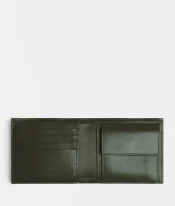 Intrecciato Bi-Fold Wallet With Coin Purse