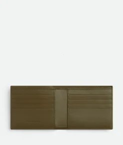 Intrecciato Bi-Fold Wallet With Exterior Pocket