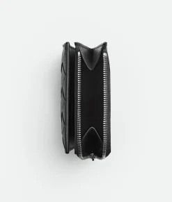 Intrecciato Bi-Fold Wallet With Zip