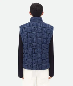 Intrecciato Denim Gilet